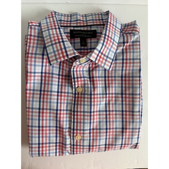 Banana Republic Lot Of 3 Button Down Shirts Large Cotton Long Sleeve Career - Picture 3 of 4